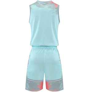 Conjunto de Camiseta y Pantalones Cortos de Baloncesto Sublimados para Hombre, Nombre del Equipo Personalizado, Secado Rápido, Cintura Elástica, Uniforme Deportivo 100% Poliéster - Product Image 2