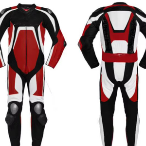 Combinaison de moto en cuir respirante et coupe-vent, fabriquée sur mesure avec logo personnalisé, prix d'usine - Product Image 1