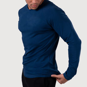 T-shirts pour hommes respirants et écologiques, col rond, personnalisables, vêtements de sport, séchage rapide, manches longues, prix raisonnable - Product Image 6