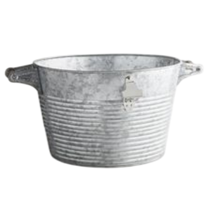 Cubeta para Bebidas Grande de Metal Galvanizado con Forma Ovalada, Cubo de Hielo con Asas, Accesorios de Bar para Vino y Champán en Cobre Antiguo - Product Image 4