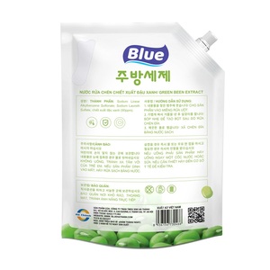 High Quality 2.1L Green <b>Bean</b> Dishwashing Liquid Detergent Disposable <b>Bag</b> with Spout from Viet Nam - Product Image 4