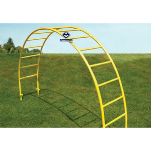 Nouvel équipement de jeux d'extérieur 2026 – Cadre jaune, barres triangulaires rouges, revêtement plastique, pour jardin - Product Image 2