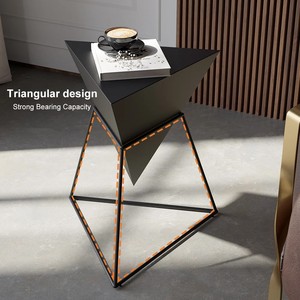 LINEA WOOD TOP <b>TABLE</b> METAL STAND <b>TABLE</b> WOODEN TOP <b>TABLE</b> METAL FRAME <b>TABLE</b> <b>SMALL</b> <b>SIDE</b> <b>TABLE</b> UNIQUE SHAPE <b>TABLE</b> WOOD AND METAL - Product Image 4