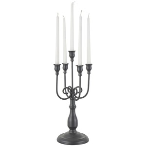 <b>Black</b> Iron 5 Arm <b>Candelabra</b> Candle Holder Home Decoration Durable Metal Stand - Product Image 1