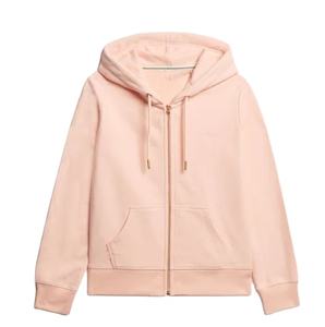 Vente en gros Style décontracté léger hiver polaire sweats à capuche pour femmes manches longues avec impression de logo personnalisé et poches zippées complètes - Product Image 1