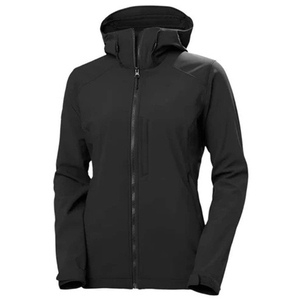 Women Black <b>Soft</b> <b>Shell</b> <b>Jacket</b> <b>Hooded</b> Zipper Closure Wind Resistant Regular Fit All Seasons Outdoor Wear Premium quality - Product Image 4