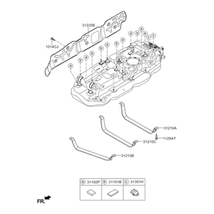 Nouveaux réservoirs de carburant et becs de remplissage Carnival Droit 31211A9000 - Product Image 2