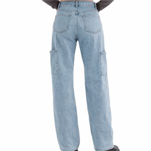 Jeans de Mezclilla Holgados de Cintura Alta Estilo Vintage para Mujer, Ecológicos, de Secado Rápido, Cómodos y Casuales - Product Image 2