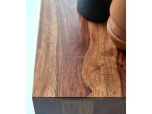 Kwarno Sheesham Wood Solid Wood <b>Bedside</b> Table with Open Shelf and Natural Finish Modern Design <b>Storage</b> Cabinet for Home Office - Product Image 6