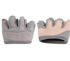 Four Finger Gym Gloves Gray Neoprene Sweat Resistant For Men Fitness Training - Product Image 4