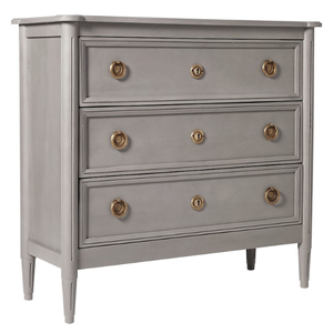 ตู้เก็บของทำจากไม้สัก ดีไซน์เรียบง่ายทันสมัย เหมาะสำหรับใช้ภายในห้องนอน พร้อมลิ้นชักสีเทา - Product Image 3