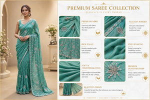 Sari de Seda Moonga Morado de CHOHAN TEXTILE, Largo hasta el Suelo, Sin Arrugas, de Secado Rápido, con Protección Solar, Borde Dorado Zari, Estilo Vintage para Bodas y Fiestas - Product Image 3