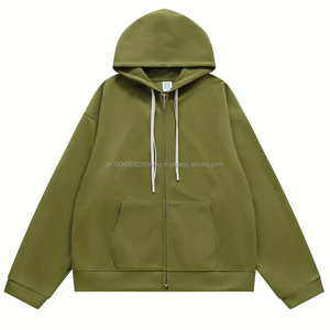 Sudaderas lisas personalizadas de fabricante, ropa de calle con cremallera bidireccional de gran tamaño, sudaderas con capucha de alta calidad y cremallera para hombre - Product Image 5