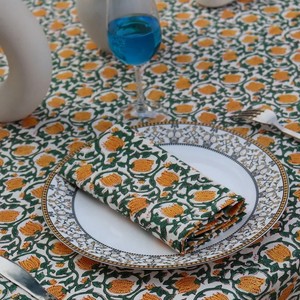 Wholesale Wedding Decoration Table Cloth for Events 100% Cotton Picnic <b>Tablecloths</b> Vintage Block Print <b>Rectangle</b> Table Cover - Product Image 4