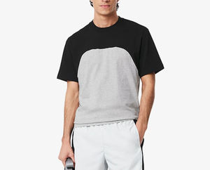 T-shirt homme surdimensionné personnalisé de haute qualité en coton/bambou 180g, écologique, respirant, couleur unie, tricoté. - Product Image 1