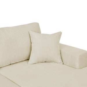 Divano Sezionale a 3 Posti in Corduroy con Doppia Chaise Longue, Comodo per Soggiorno - Product Image 6