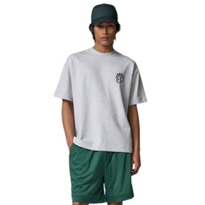 เสื้อยืดแขนสั้นผู้ชายไซส์ใหญ่ สีเทาลายกราฟิกด้านหน้า ผ้าฝ้ายลำลอง สไตล์สตรีทแวร์ ขายส่งจากโรงงาน OEM - Product Image 5