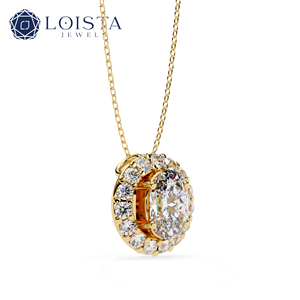 <b>Solid</b> Rose <b>Gold</b> VVS Lab Grown Diamond CVD Custom Made Iced <b>Pendant</b> with high finishing - Product Image 1