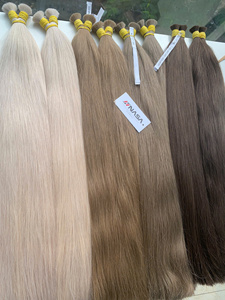 Extensions de cheveux vietnamiens bruts, prix usine, cheveux naturels, longueur complète de 40 cm à 75 cm, pour décoloration et teinture brun blond. - Product Image 1