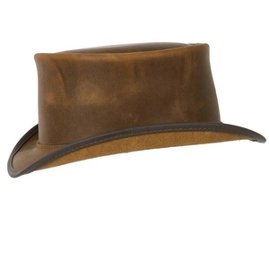 Sombrero de Copa Marrón de Gamuza, Accesorio de Disfraz Unisex para Fiestas, Uso en las Cuatro Estaciones, AFSAR SPORTS SQ-4035 Character - Product Image 4