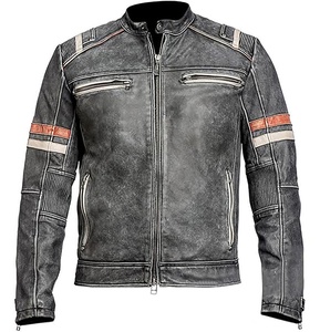 Chaqueta universitaria acolchada de motorista personalizada para hombre, chaqueta cortavientos de piel sintética de piel de oveja para hombre - Product Image 5
