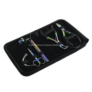 Kits de extensión de cabello humano multicolor de alta calidad con 2 alicates de microcuentas Clips de aguja de ganchillo tijera de pelo Dedo de separación - Product Image 1