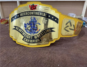Ceinture de champion de lutte intercontinentale personnalisée, plaques métalliques plaquées or 2 mm, sangle en cuir véritable, ceinture personnalisable - Product Image 5