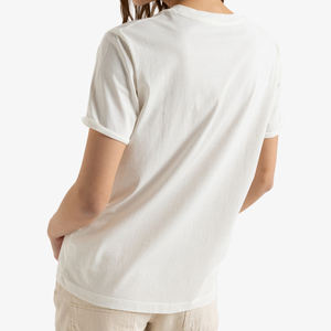 <b>White</b> Short Sleeve O-Neck T-<b>Shirt</b> with Palm Leaf Print <b>Slim</b> <b>Fit</b> Polyester/Cotton Casual Men's Eco-Friendly Breathable Top - Product Image 5