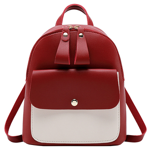 Mochila Mini Minimalista de PU para Mujer, Color Gris Claro, Forma Redonda, Correa de Hombro, Cierre de Cremallera y Broche, para Uso Diario - Product Image 6