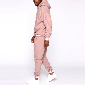 Men's Casual XL 100% Cotton Fleece Sweatsuit Wholesale Hoodie <b>Sweatpants</b> <b>Set</b> with Custom Logo Blank Jogger Tracksuits Plus Size - Product Image 5