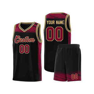 Maillot de basketball unisexe personnalisé pour adulte, imprimé par transfert thermique, respirant, anti-humidité, séchage rapide, 100 % polyester, divers modèles - Product Image 6