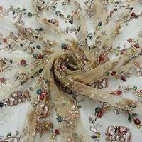 Tissu de luxe brodé de perles, dentelle perlée pour robes de mariée, robes de soirée, vêtements de mode de boutique, pour acheteurs mondiaux