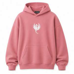 เสื้อฮู้ดดี้ผ้าฟลีซแบบโอเวอร์ไซส์สำหรับฤดูหนาว  ปักโลโก้ตามสั่ง  ลายฟีนิกซ์  สำหรับทั้งชายและหญิง - Product Image 3