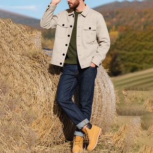 Premium Style <b>Men</b> <b>Denim</b> <b>Jacket</b> Casual Slim Long Sleeve Winter Multi Pocket Fashion Outdoor 100% Cotton <b>Men</b> Classic <b>Denim</b> <b>Jacket</b> - Product Image 5