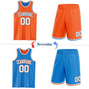 ชุดบาสเก็ตบอลแบบกลับด้านได้ ชื่อและหมายเลขแบบกำหนดเอง ชุดกีฬา - Product Image 2