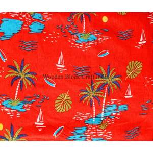 Tissu en coton 100% indien fait main, imprimé au bloc de Jaipur Sanganeri, matière première pour vêtements, vente en gros - Product Image 4