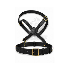 Ceinture Sam Browne en cuir personnalisée avec sangle réglable et finition soignée pour vêtements et événements formels - Product Image 6