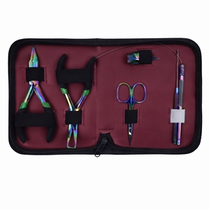 Juego de Pinzas para Extensiones de Cabello con Punta I, Microperlas, Anillos Nano, Gancho de Extracción, Acero Inoxidable, Accesorios para Salón de Belleza - Product Image 1