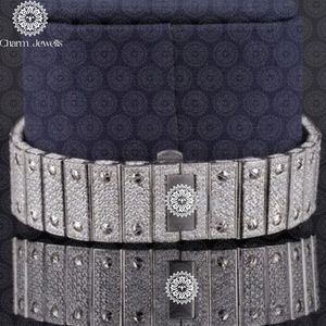 Reloj de Lujo Charm Jewels de Acero Inoxidable con Diamantes Incrustados, Esfera Cuadrada, Movimiento Mecánico Analógico, Fecha Automática, 10 Bar, para Hombre - Product Image 4