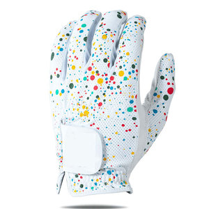 Unisex Golf <b>Gloves</b> Velcro Strap Closure Type <b>Moisture</b> Wicking Lightweight Non Slip Breathable Genuine Leather Unisex <b>Gloves</b> - Product Image 5