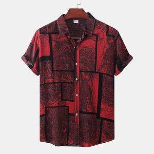 Camisa Hawaiana de Verano para Hombre, Estilo Casual, Playera, de Manga Corta, Holgada, con Estampado Floral, Estilo Vintage, para Vacaciones - Product Image 4