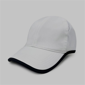 Unisex Black Baseball Cap With White Trim Mesh Panel Adjustable Sporty <b>Hat</b> For Outdoor Spring <b>Summer</b> Use - Product Image 6
