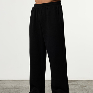 Pantalon de survêtement en coton pour homme, taille élastique, coupe décontractée, jambe droite, respirant, en tissu tricoté, idéal pour l'automne - Product Image 6
