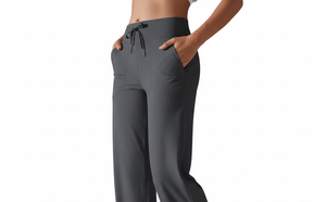 กางเกงเลกกิ้งโยคะเอวสูงทรงหลวมสำหรับผู้หญิง ผ้าสแปนเด็กซ์/ไนลอน ระบายอากาศได้ดี ไซส์ใหญ่ เอวยางยืด - Product Image 3