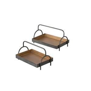 Bandeja Rectangular de Metal y Acero Inoxidable de Lujo para Servicio de Alimentos en Hoteles y Restaurantes, Bandeja Reciclable para Uso Doméstico - Product Image 1