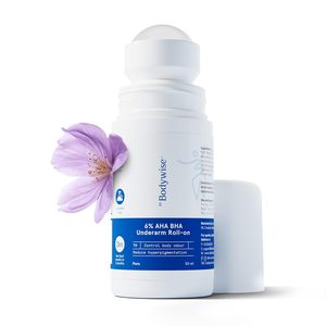 บี-บอดี้ไวส์ โรลออนระงับกลิ่นกายใต้วงแขน 6% AHA BHA 1% แมนเดลิก, 4% แลคติก, 1% ซาลิไซลิก และโคจิก แอซิด ปราศจากแอลกอฮอล์และอะลูมิเนียม |   1.69 ออนซ์ (50 มล.) - Product Image 1