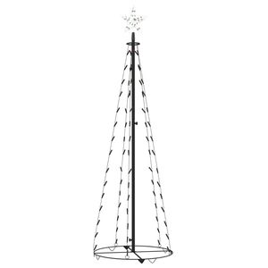 Sapin de Noël en PVC coloré avec lumières métalliques moyennes, design en forme de cône - Product Image 4
