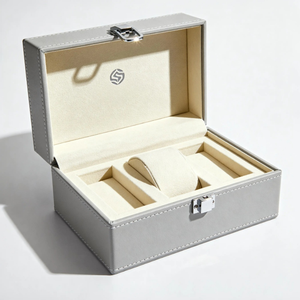 Caja de Reloj Portátil de Alta Gama al por Mayor con Logotipo Personalizado, Recubrimiento UV, Cierre Magnético y Tapa Abatible de Cartón - Product Image 1