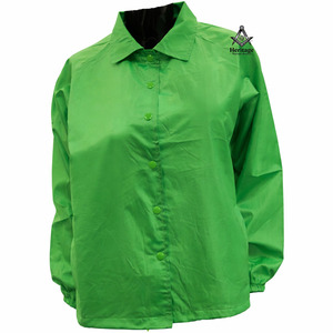 Custom Wholesale Sorority High Quality Greek Apparel Green Coaches Jacket Embroidered Ladies <b>Quilted</b> Waterproof Polyester/Nylon - Product Image 1