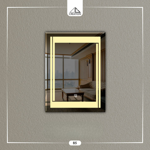 Espejo LED Minimalista con Interruptor Táctil, Montado en la Pared, sin Marco, Diseño Artístico Decorativo DG 229, Ligero y Ecológico - Product Image 1